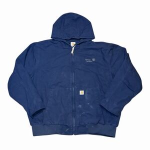 Carhartt Jacket 104050 Blue Regular Hood Quilted Lining Thinsulate Size 3XL